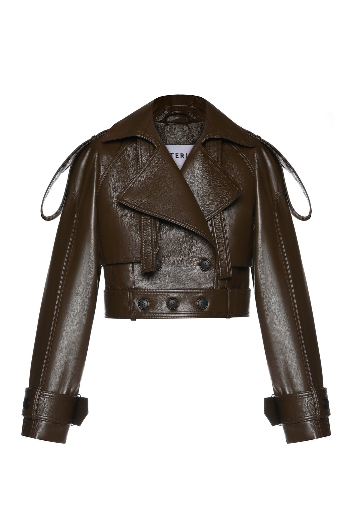 Eco Leather Multiple Belt Jacket Materiel