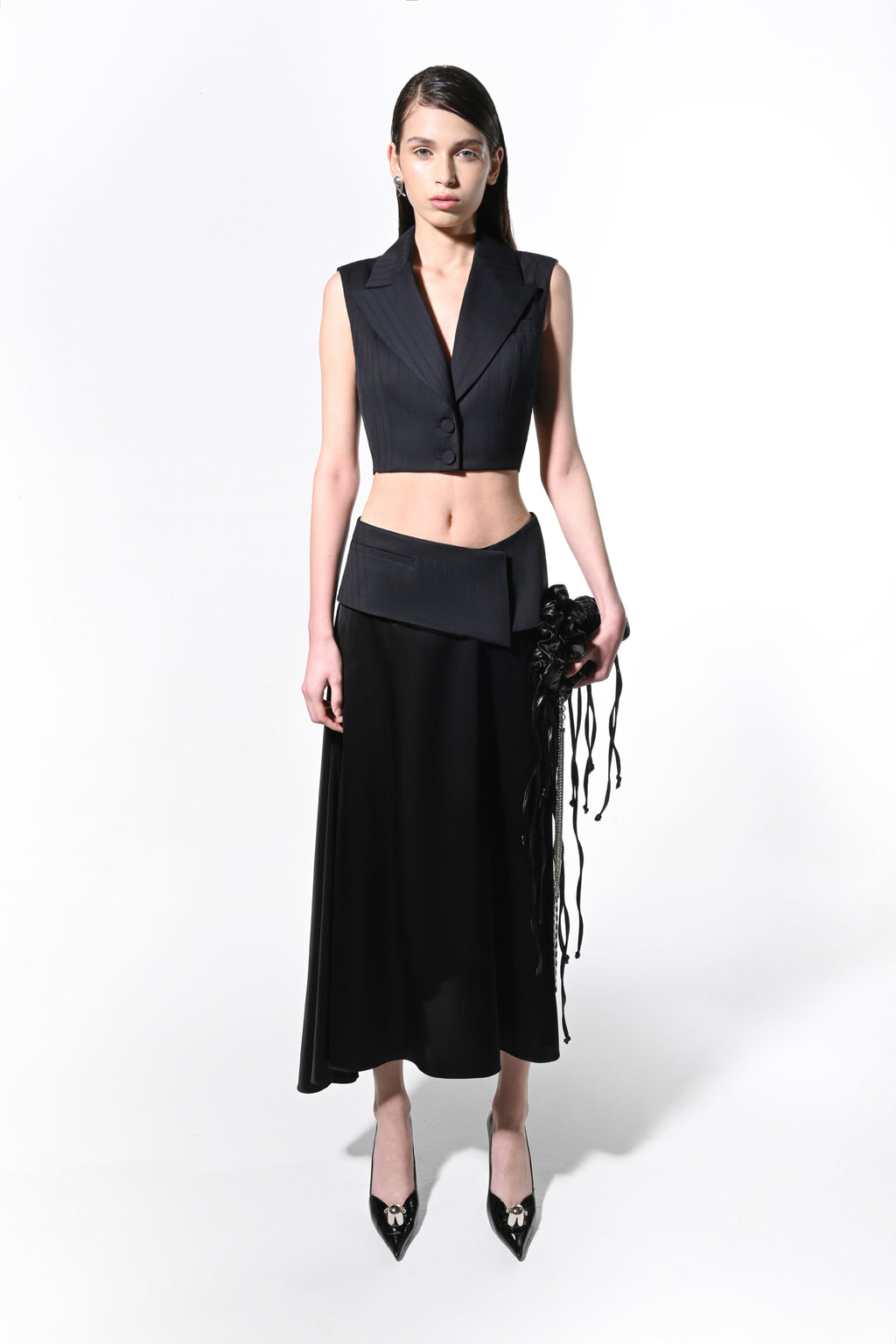 【threetimes】 Layered belt skirt ♥2Color Lined Belt Layer Skirt – Materiel