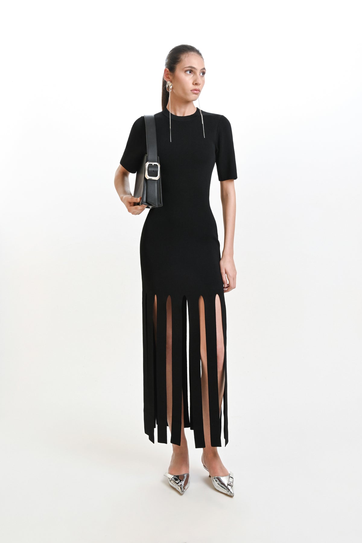 strapless open back dress Pleat Around Dress – Materiel