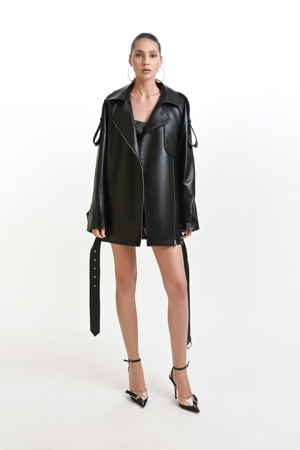 Eco Leather Oversized Biker Jacket – Materiel