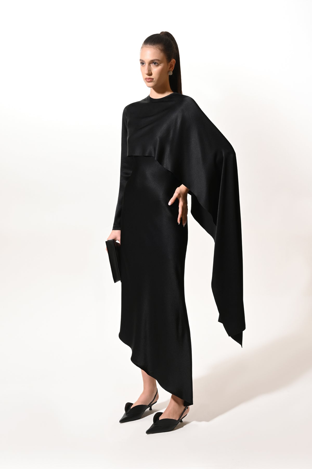 One Shoulder Scarf Dress – Materiel