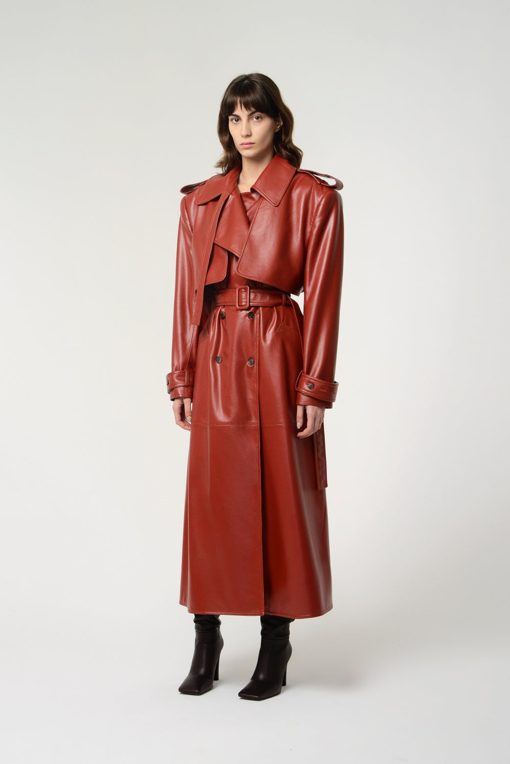 Utilitarian Trench Coat in coral – Materiel