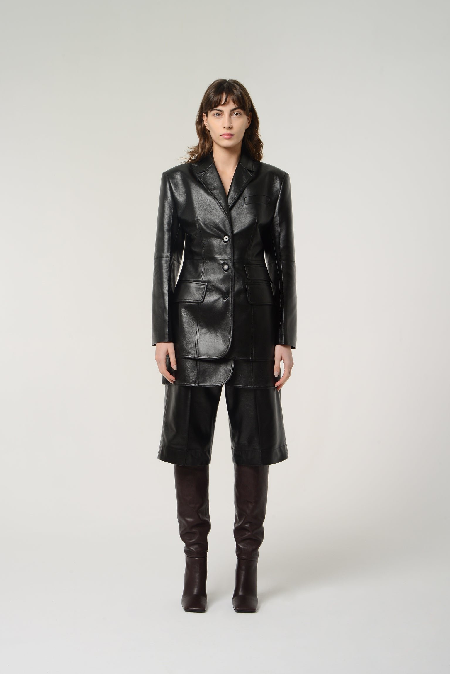 Eco Leather Tailored Blazer - Image 2