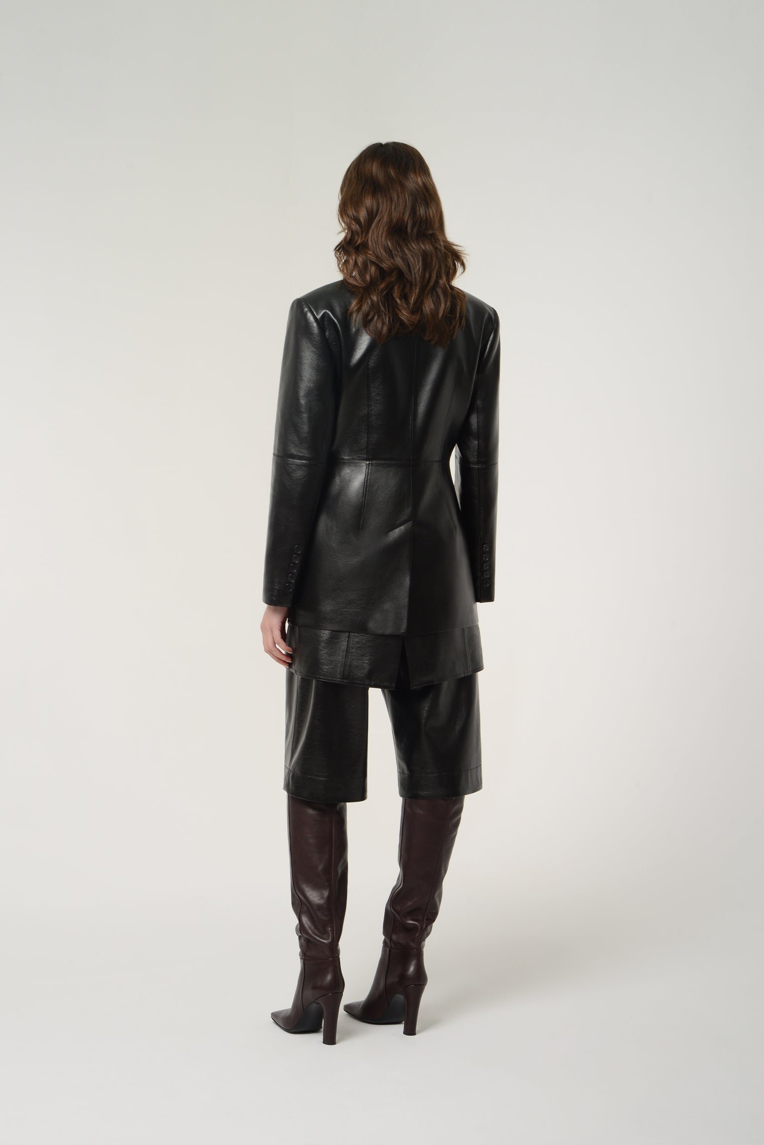 Eco Leather Tailored Blazer - Image 3