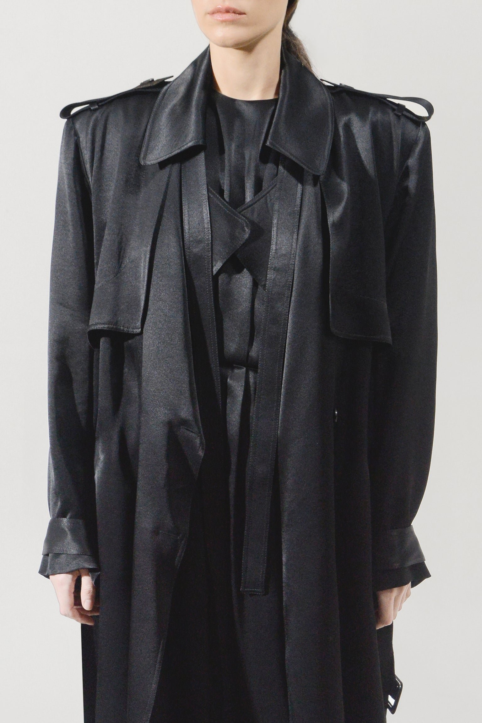 Satin Trench Coat