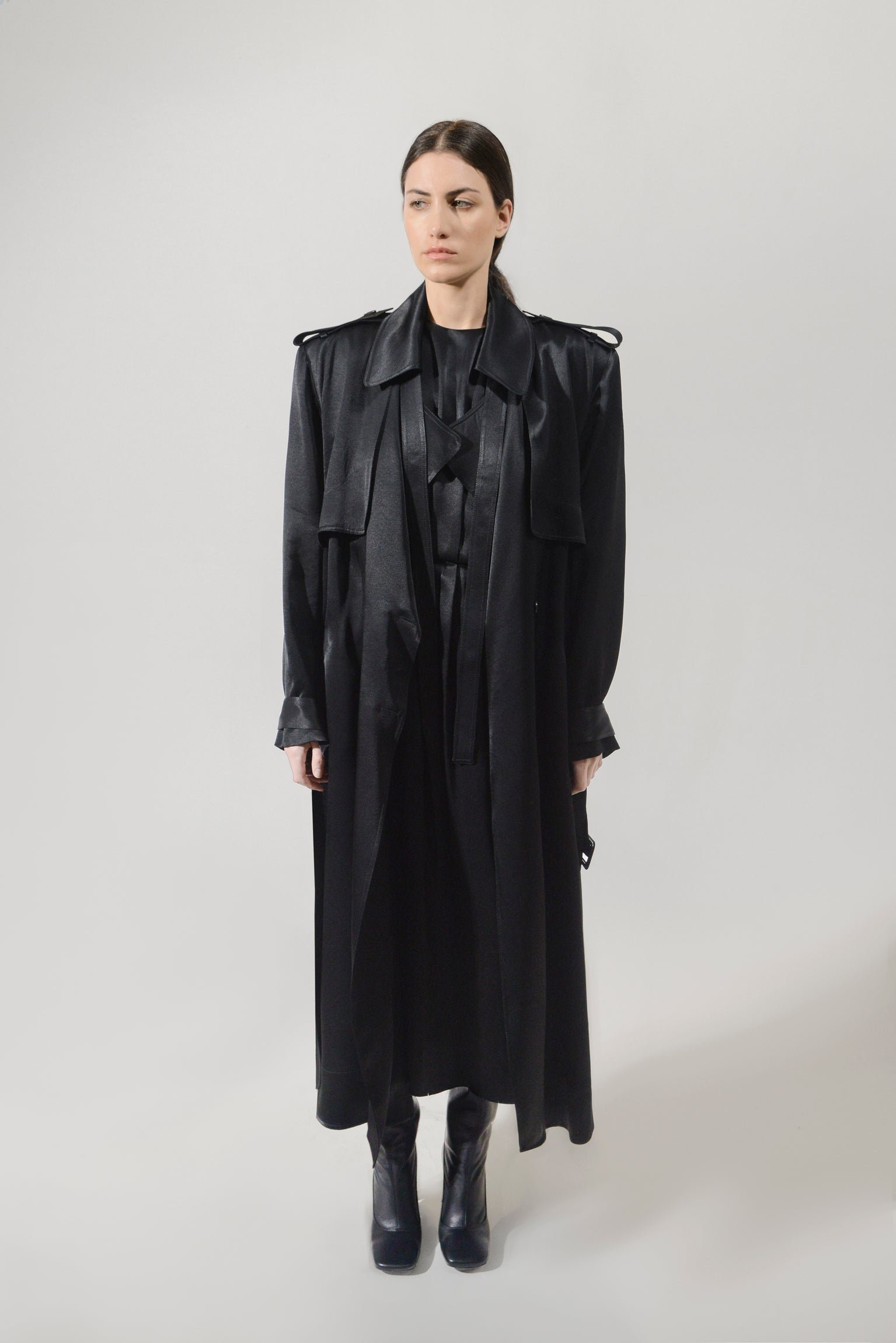 Satin Trench Coat - Image 2