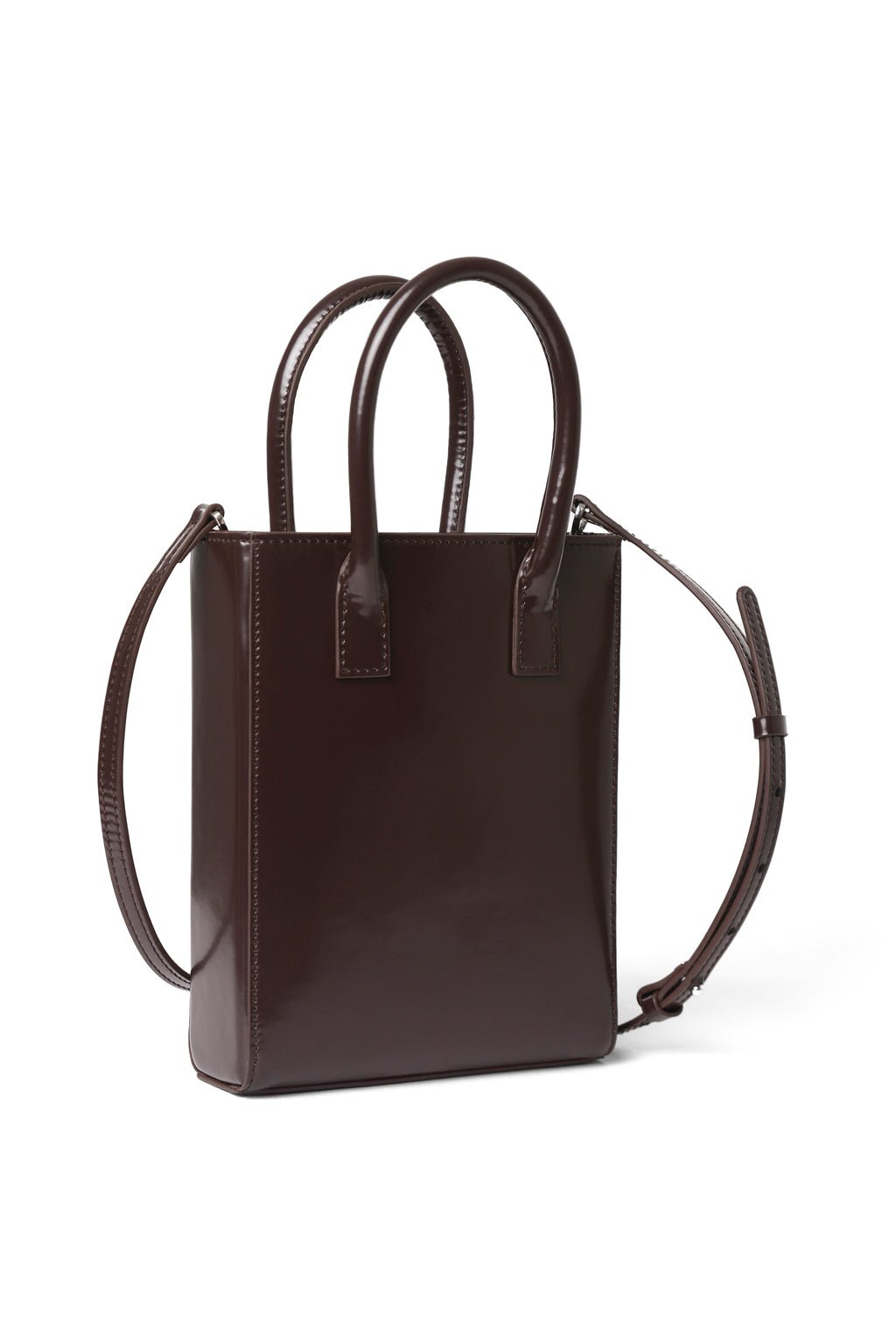 Vegan Leather Rectangular Small Tote - Image 2