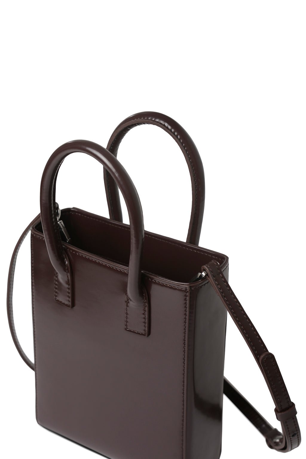 Vegan Leather Rectangular Small Tote - Image 3