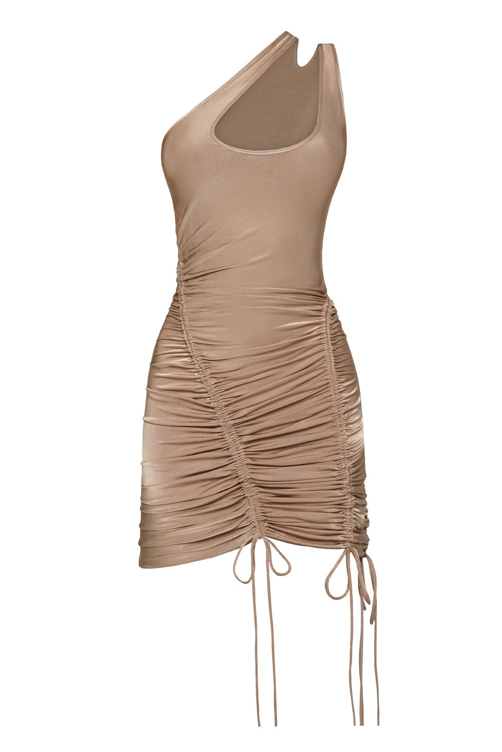 One Shoulder Gathered Dress - Image 3