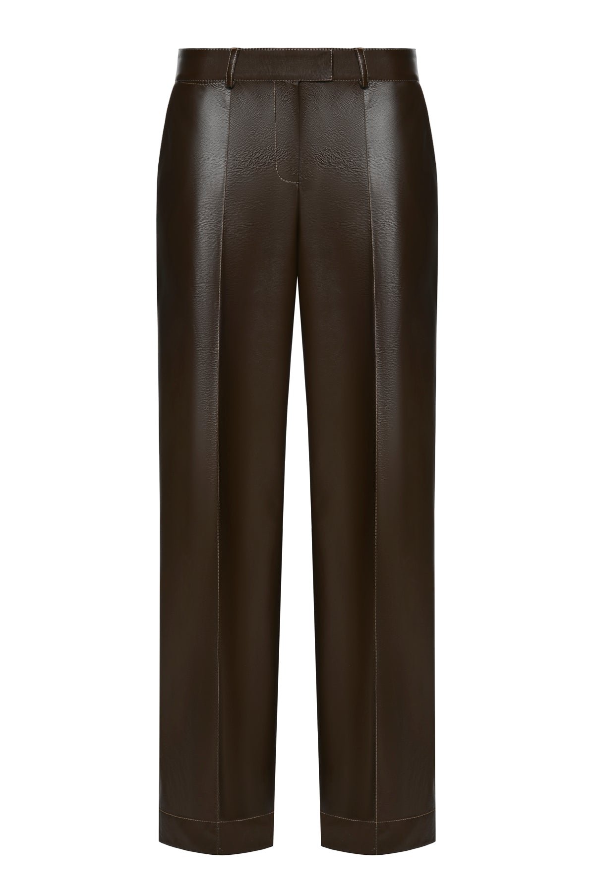 Eco Leather Straight Stitch Pants - Image 3