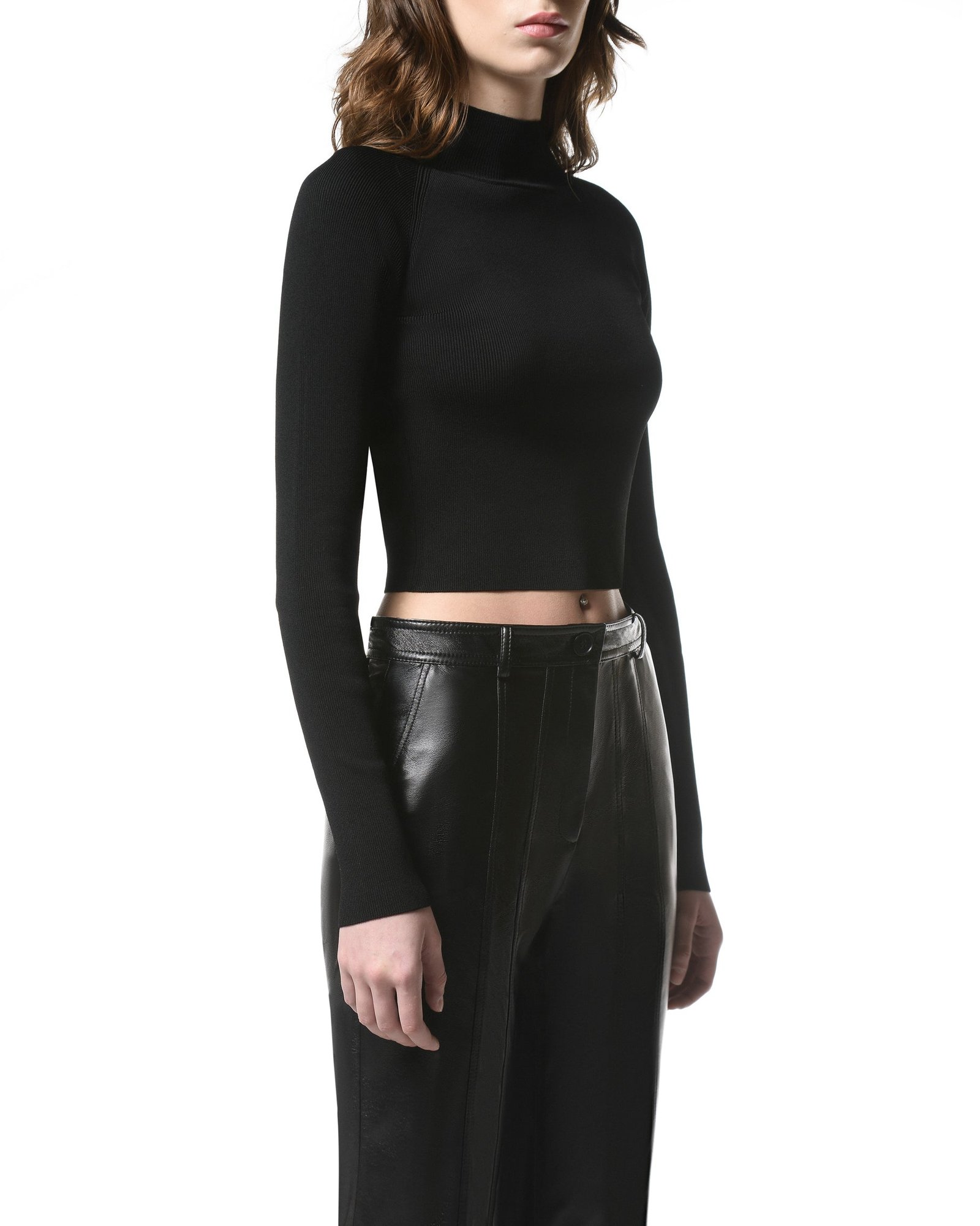 Eco Leather Stitch Around Pants - Image 2