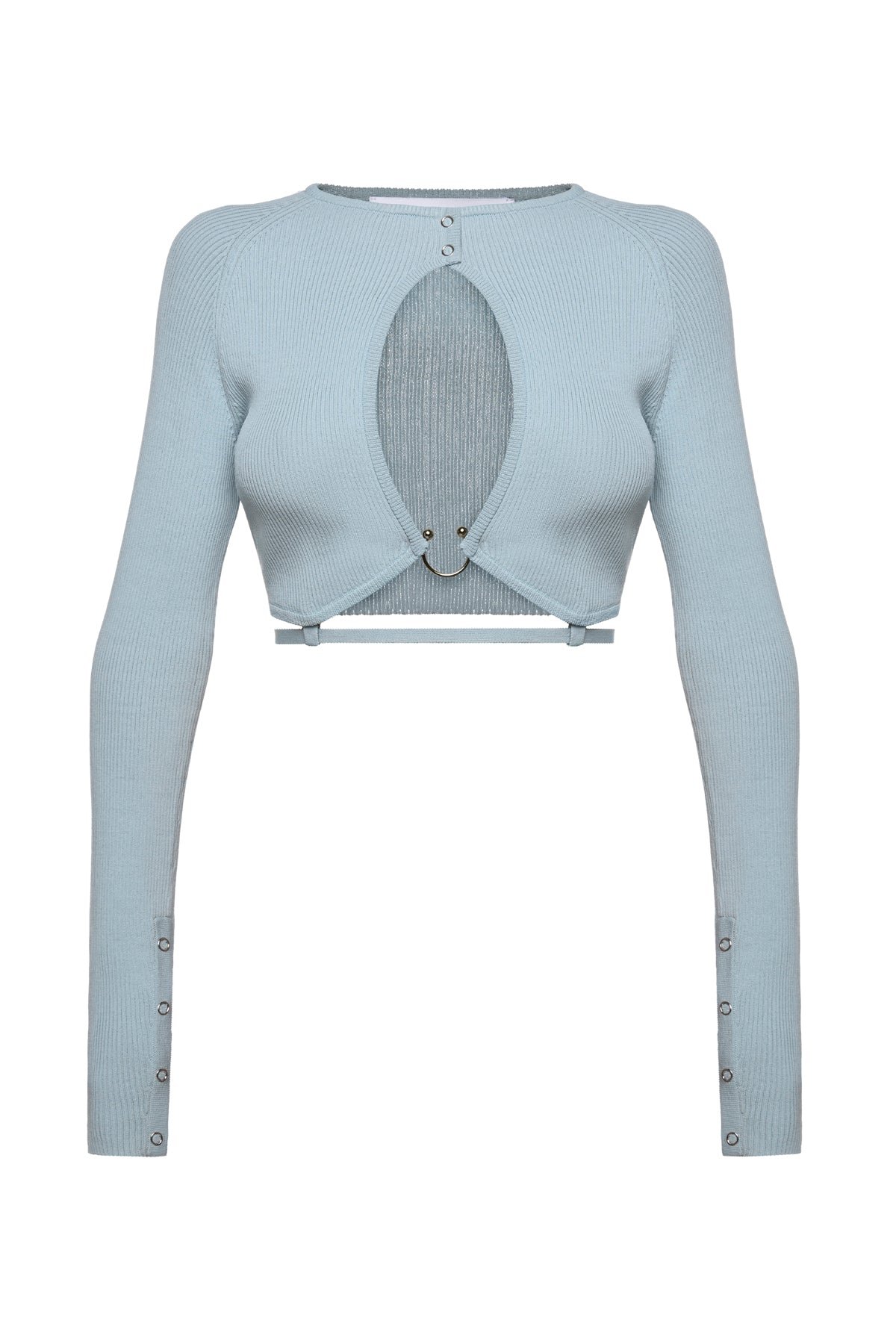 Piercing Cut-Out Crop Top - Image 2
