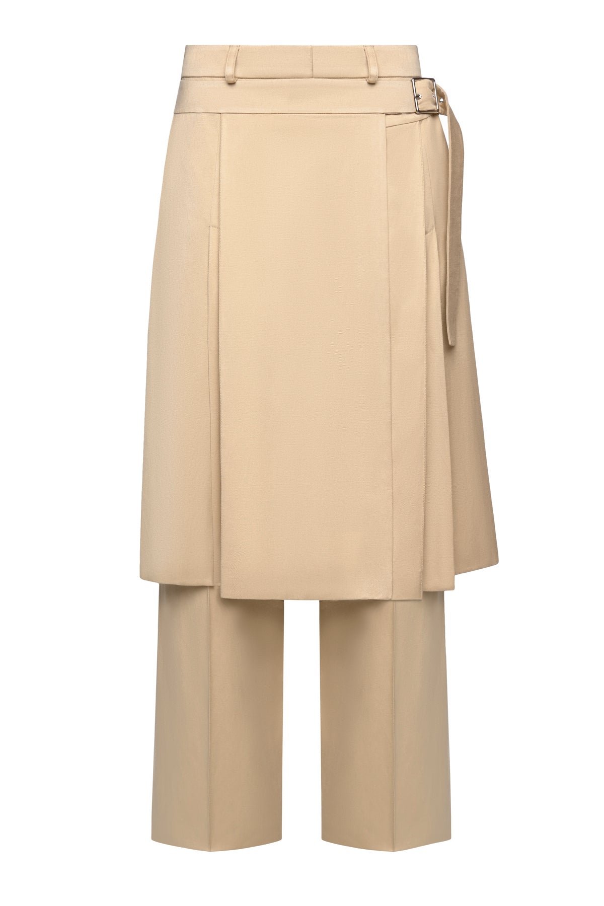 Overlayer Pleat Skirt Pants - Image 3