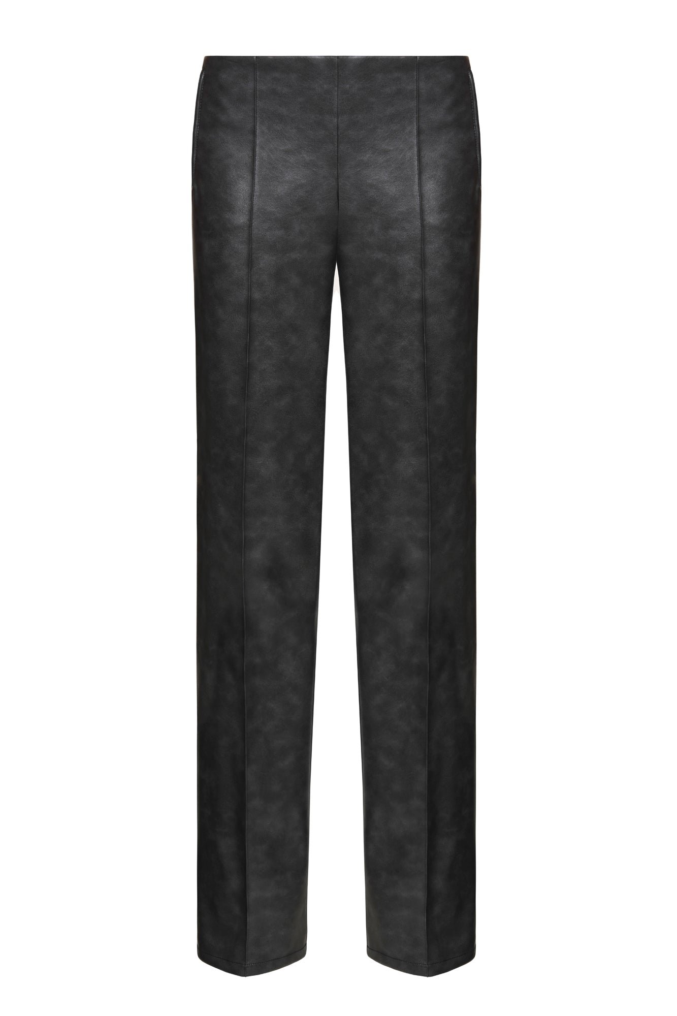 Eco Leather No Waist Stitched Pants - Image 3