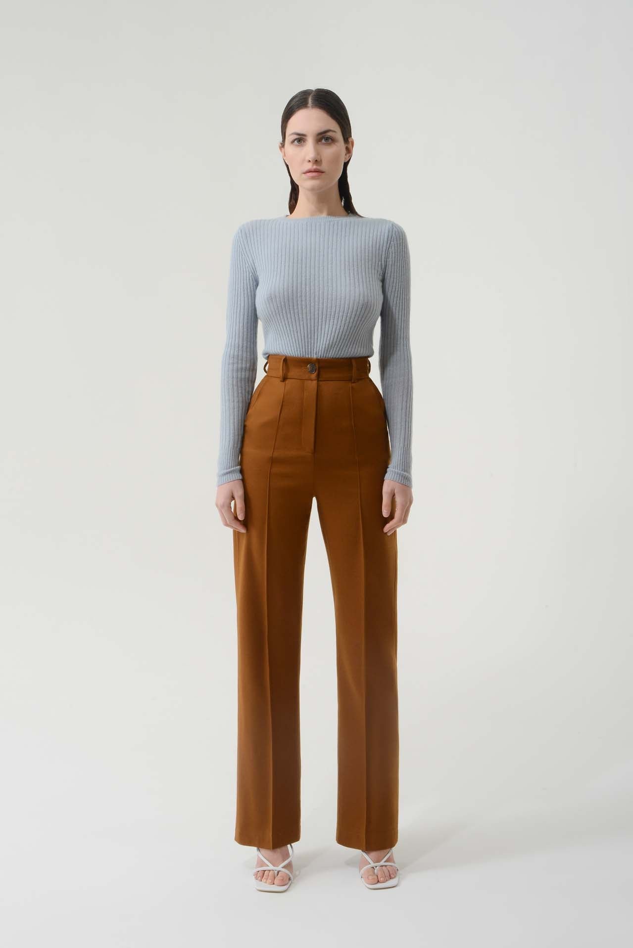 Boat Neck Rib Knit