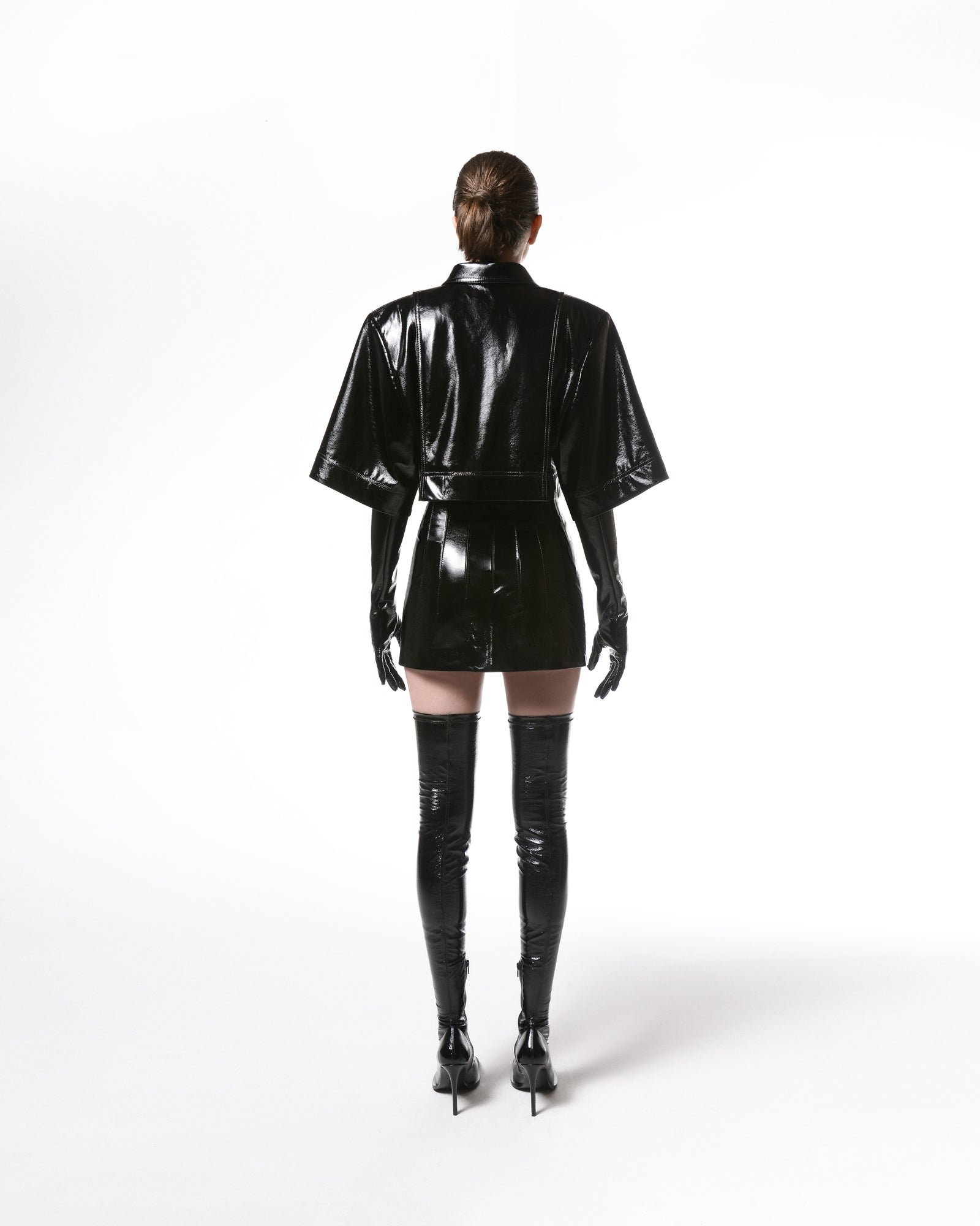 Eco Crinkle Vinyl Mini Skirt - Image 3
