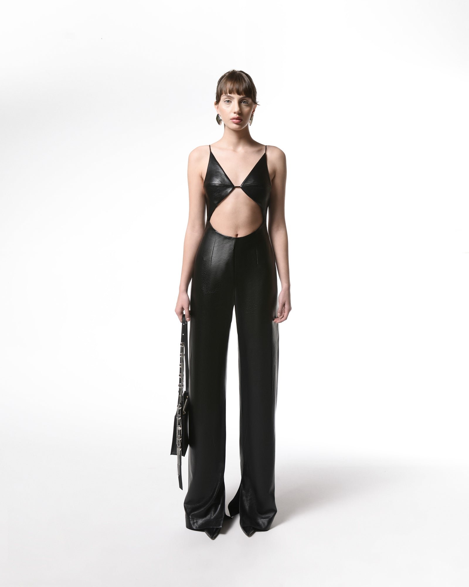 Eco Leather Bra Jumpsuit
