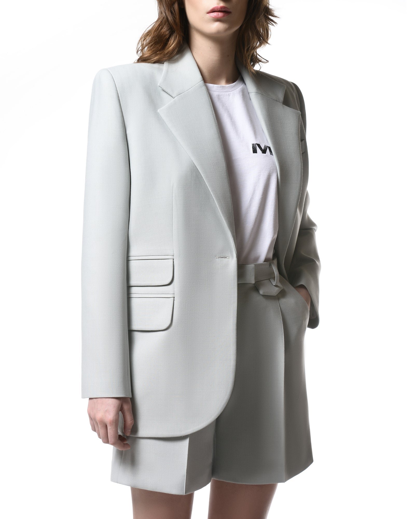 One Button Boxy Blazer