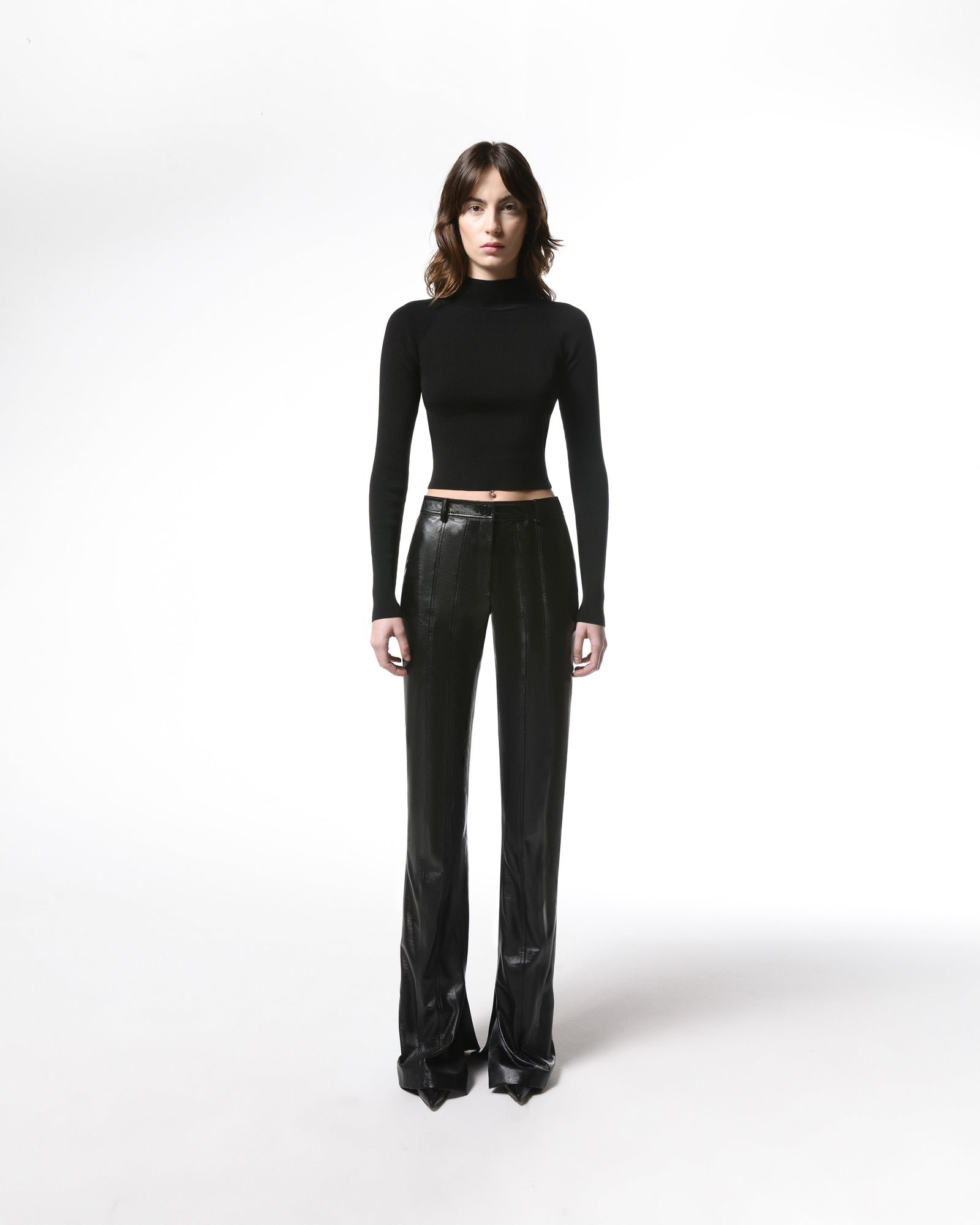 No Back Rib Turtleneck