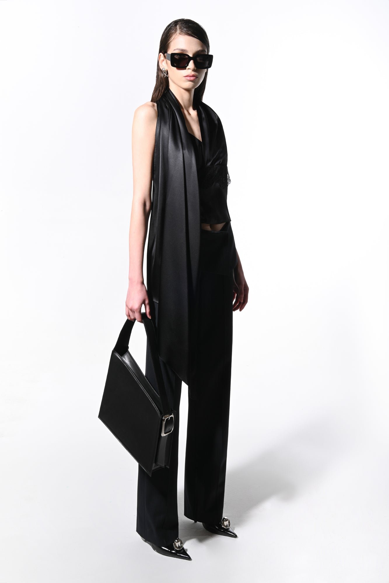 Belt Layer Lined Pants