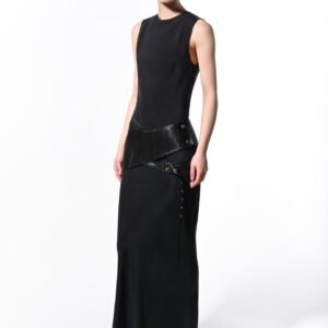 Belt Layer Maxi Dress - M
