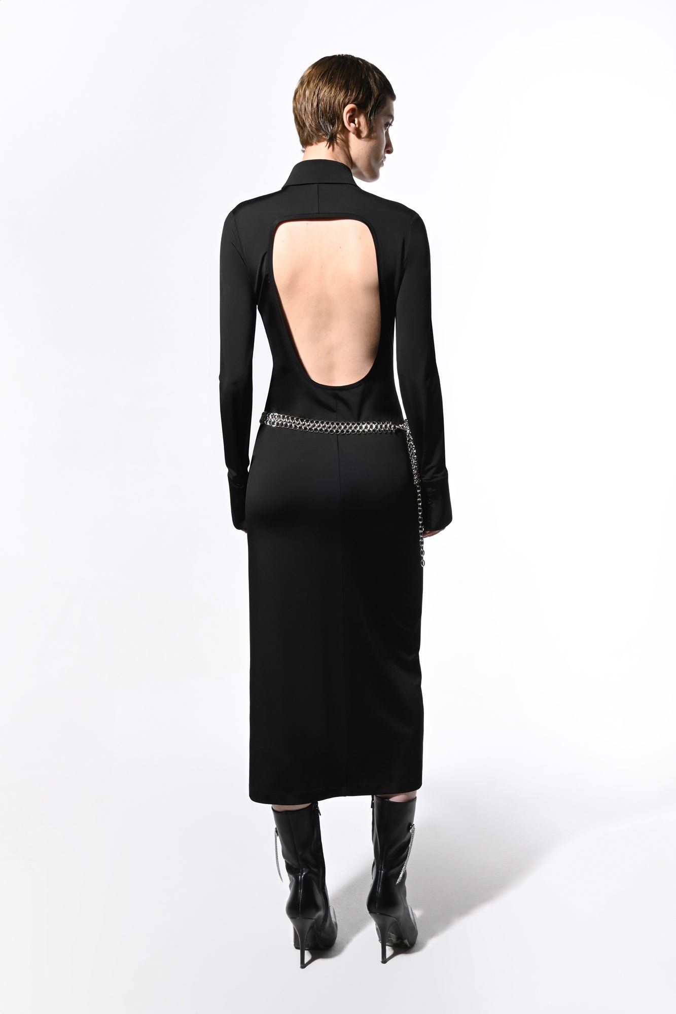 Open Back Buttoned Dress - Image 3