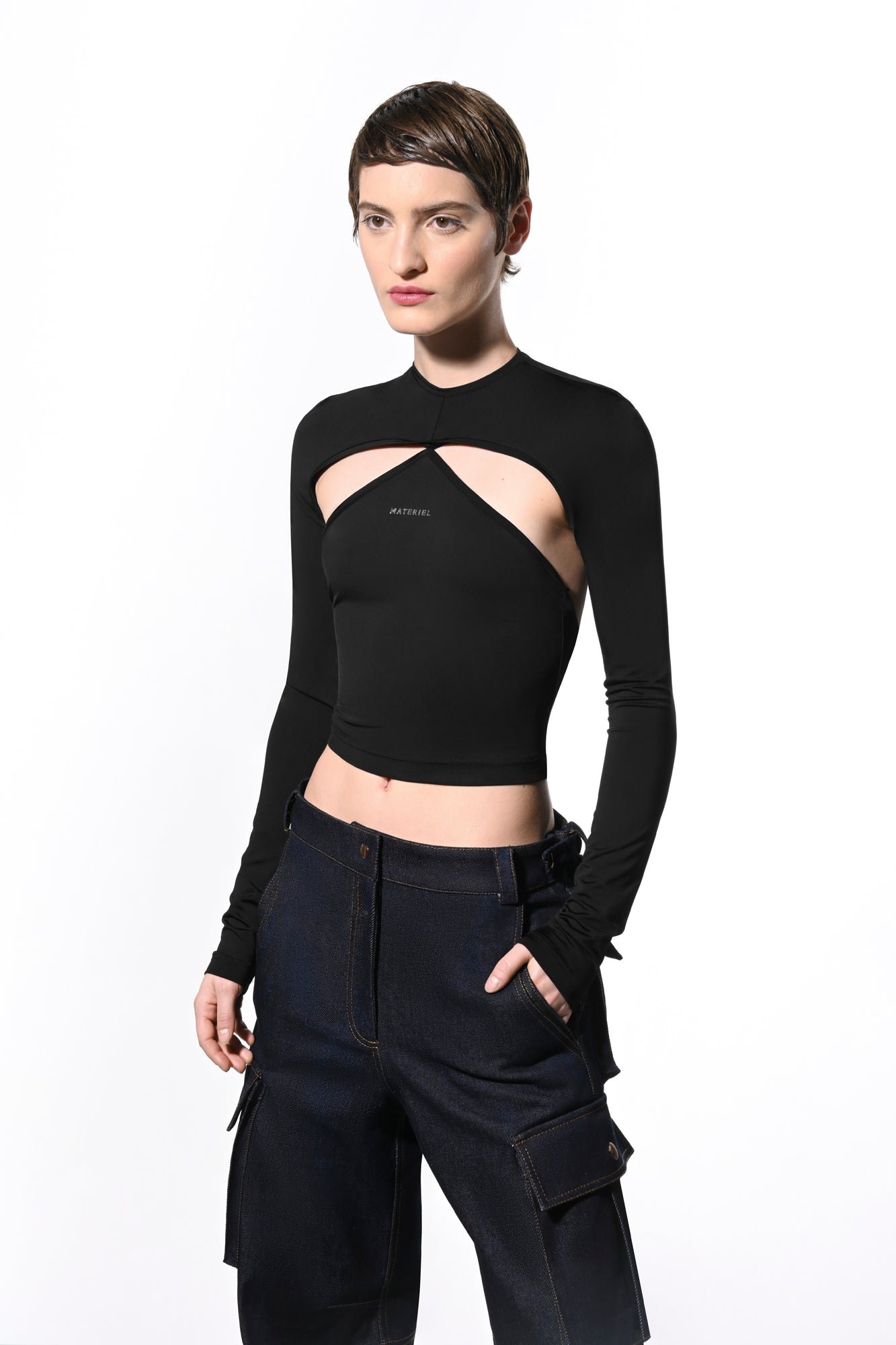Silver Logo Geometry Top