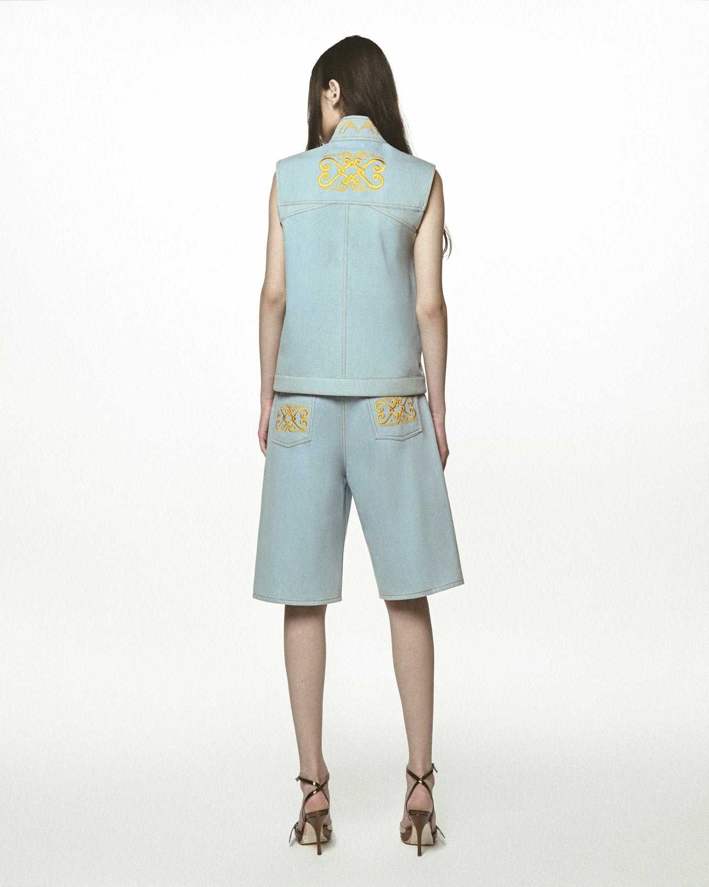 Embroidery Biker Vest - Image 3