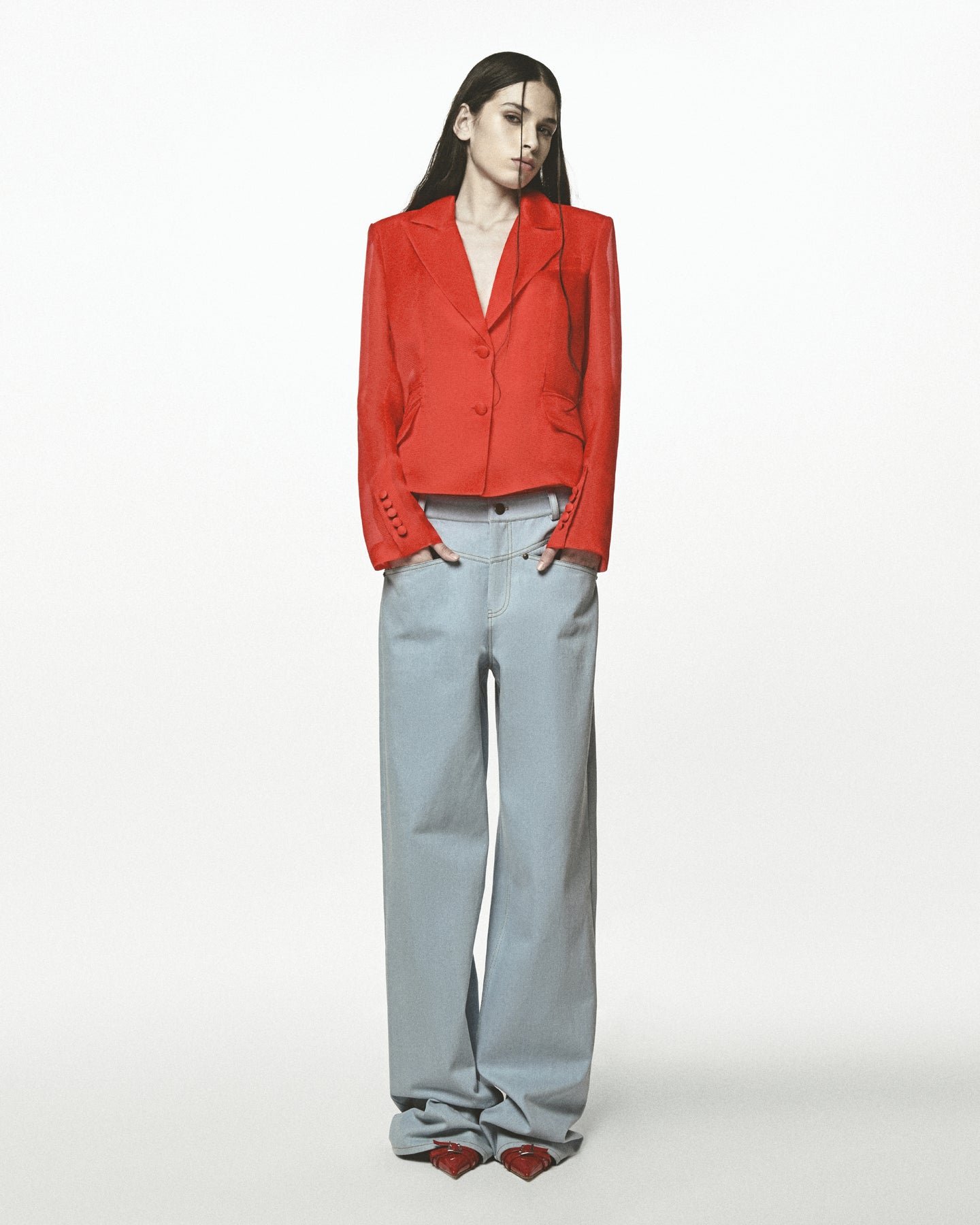Almost Sheer Crop Blazer