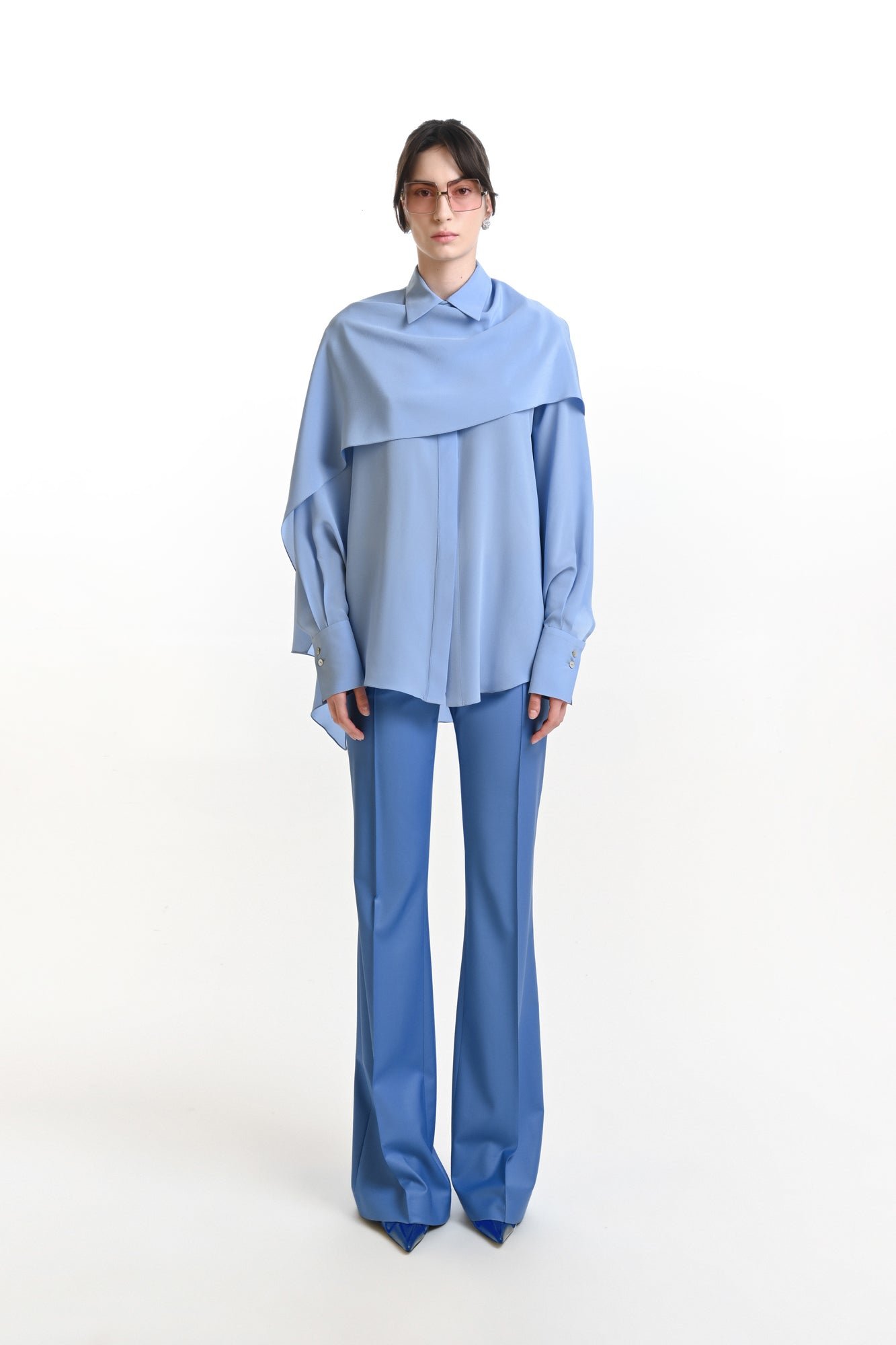 Detachable Scarf Shirt