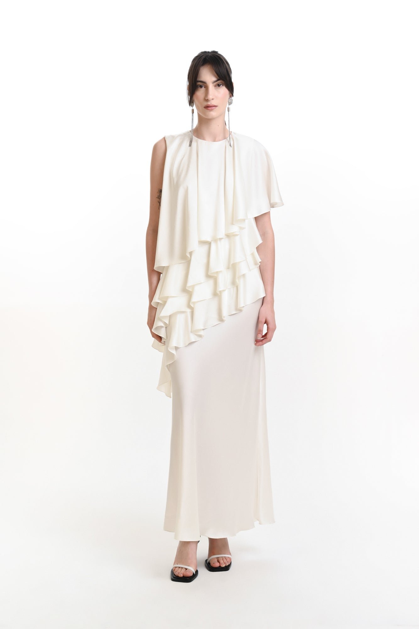Four-Drape Flare Dress
