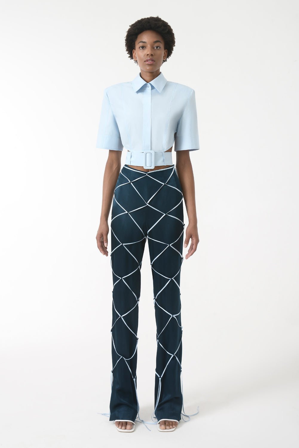 Belted Crop Shirt
