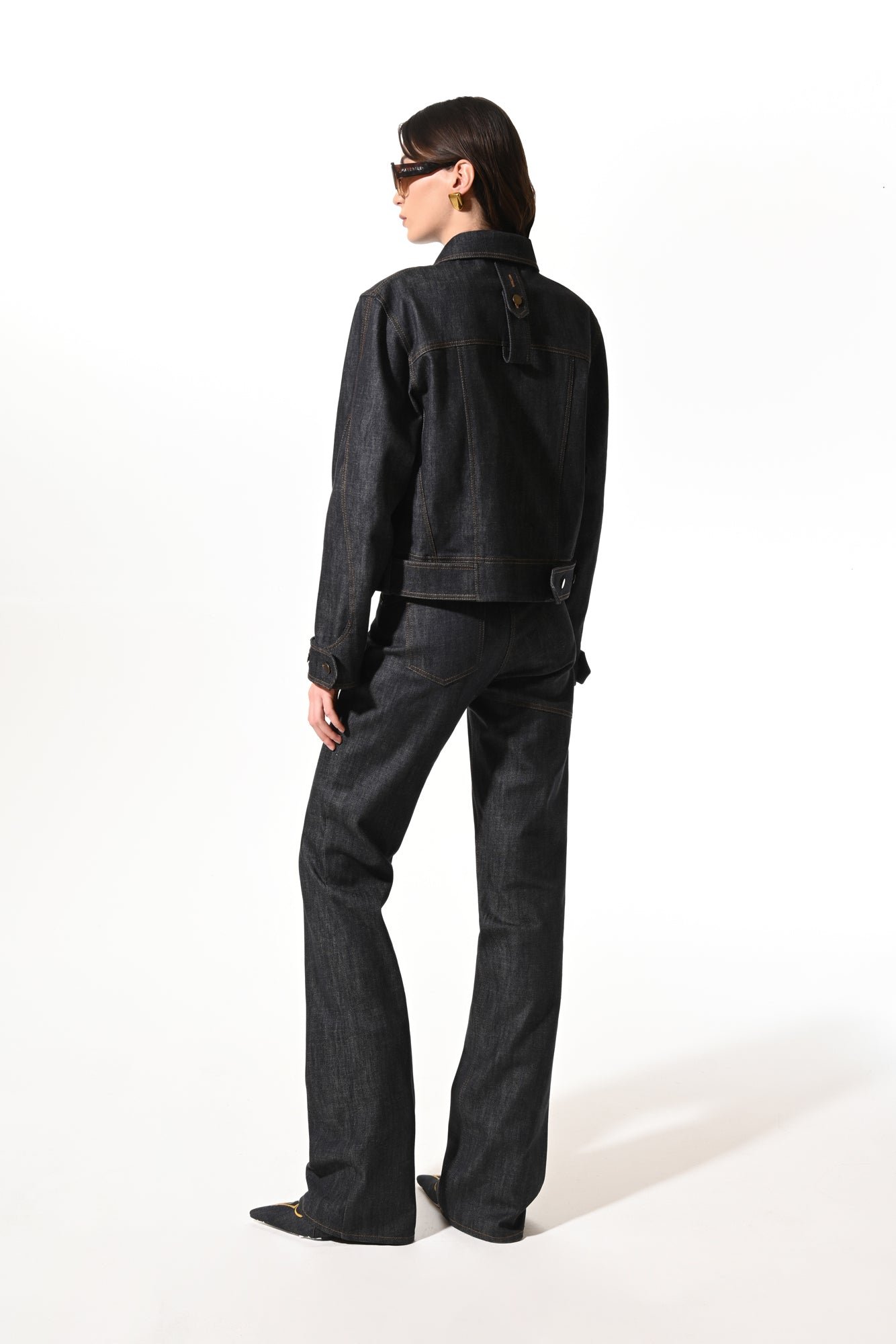 Diagonal Zipper Jeans - Image 2