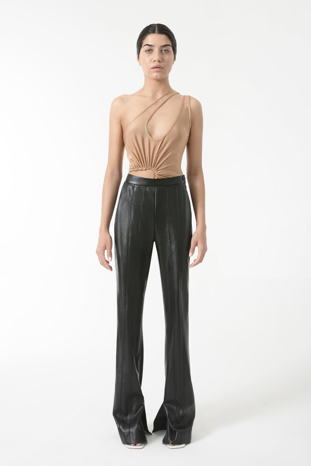 Eco Leather Double Stitched Pants