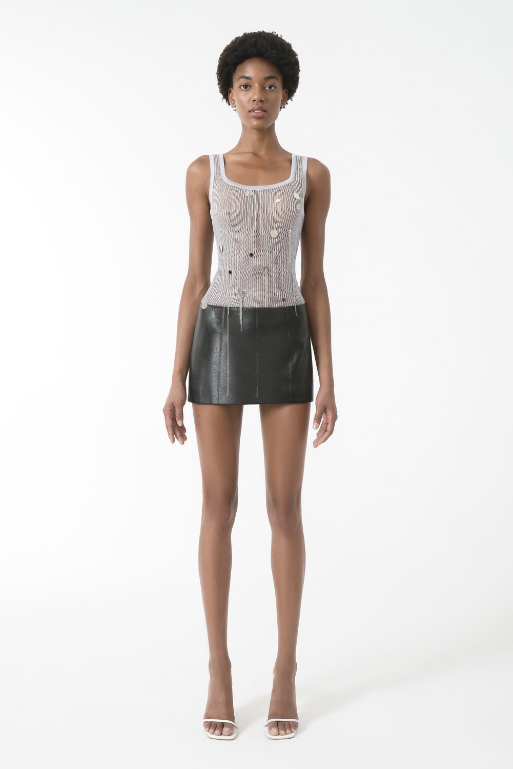 Net Sequin Tank Top