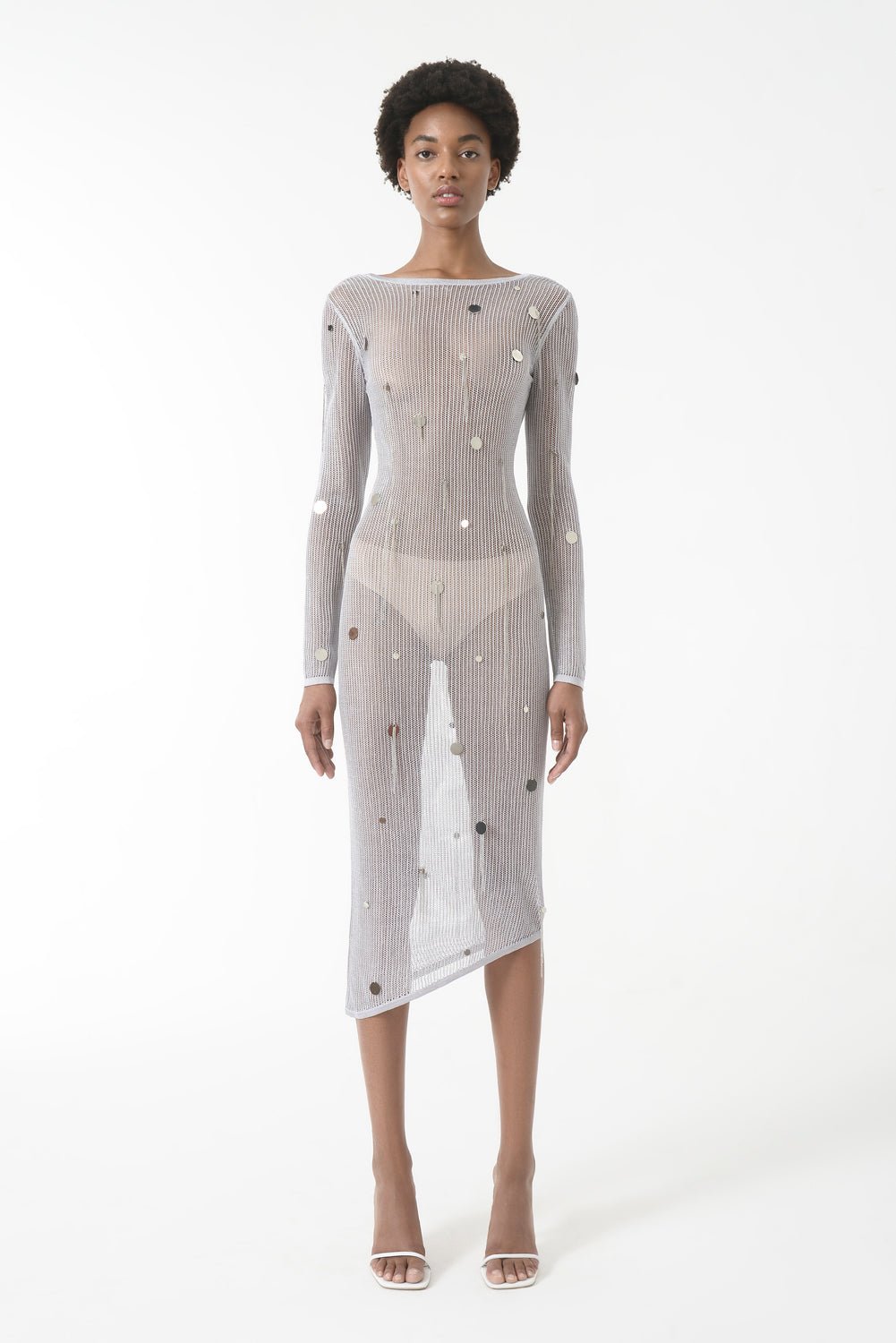 Two-In-One Net Sequin Dress