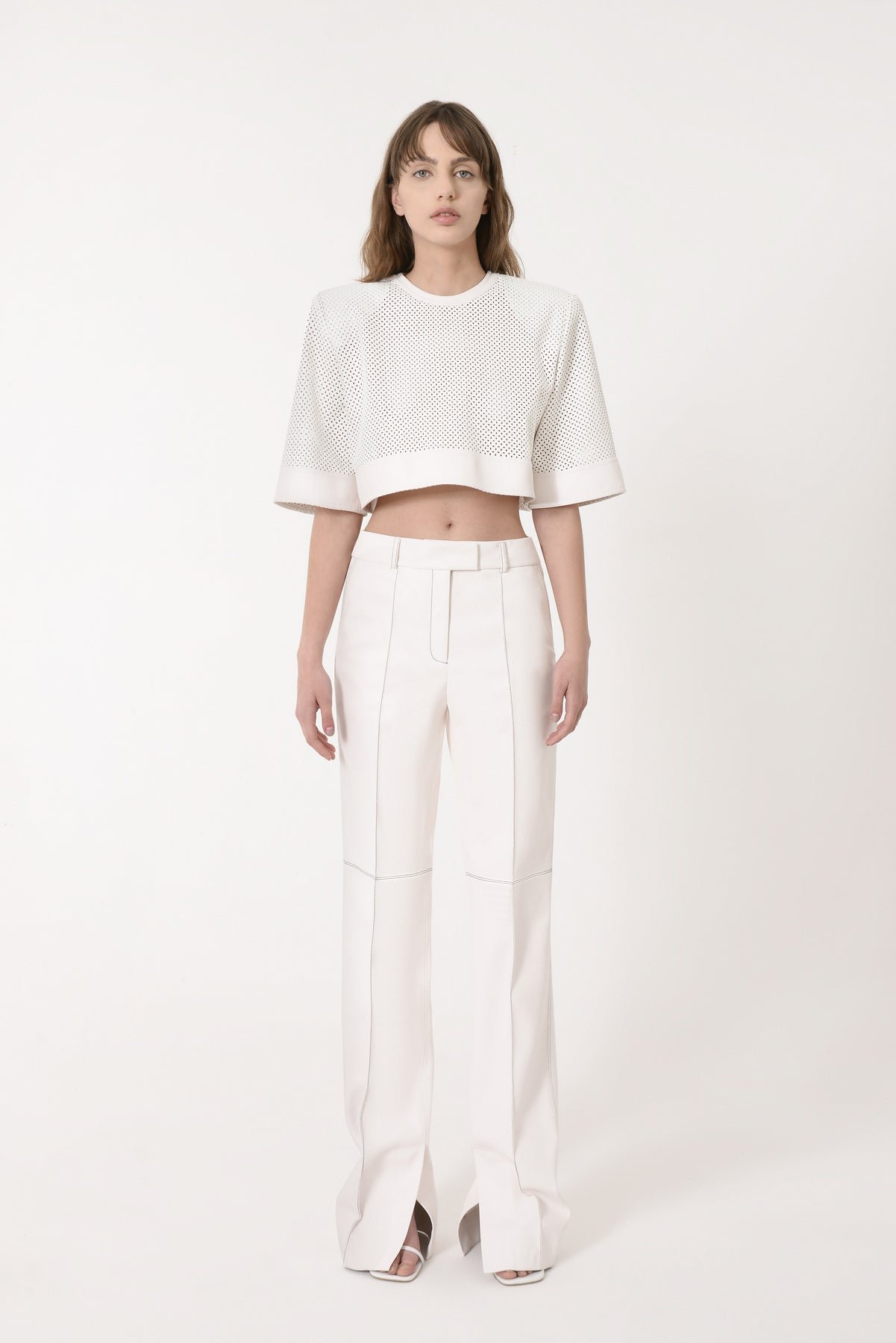 Eco Leather Stitched Pants