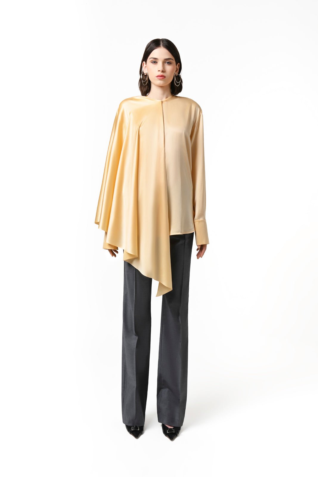 Airy Scarf Shirt-Dress