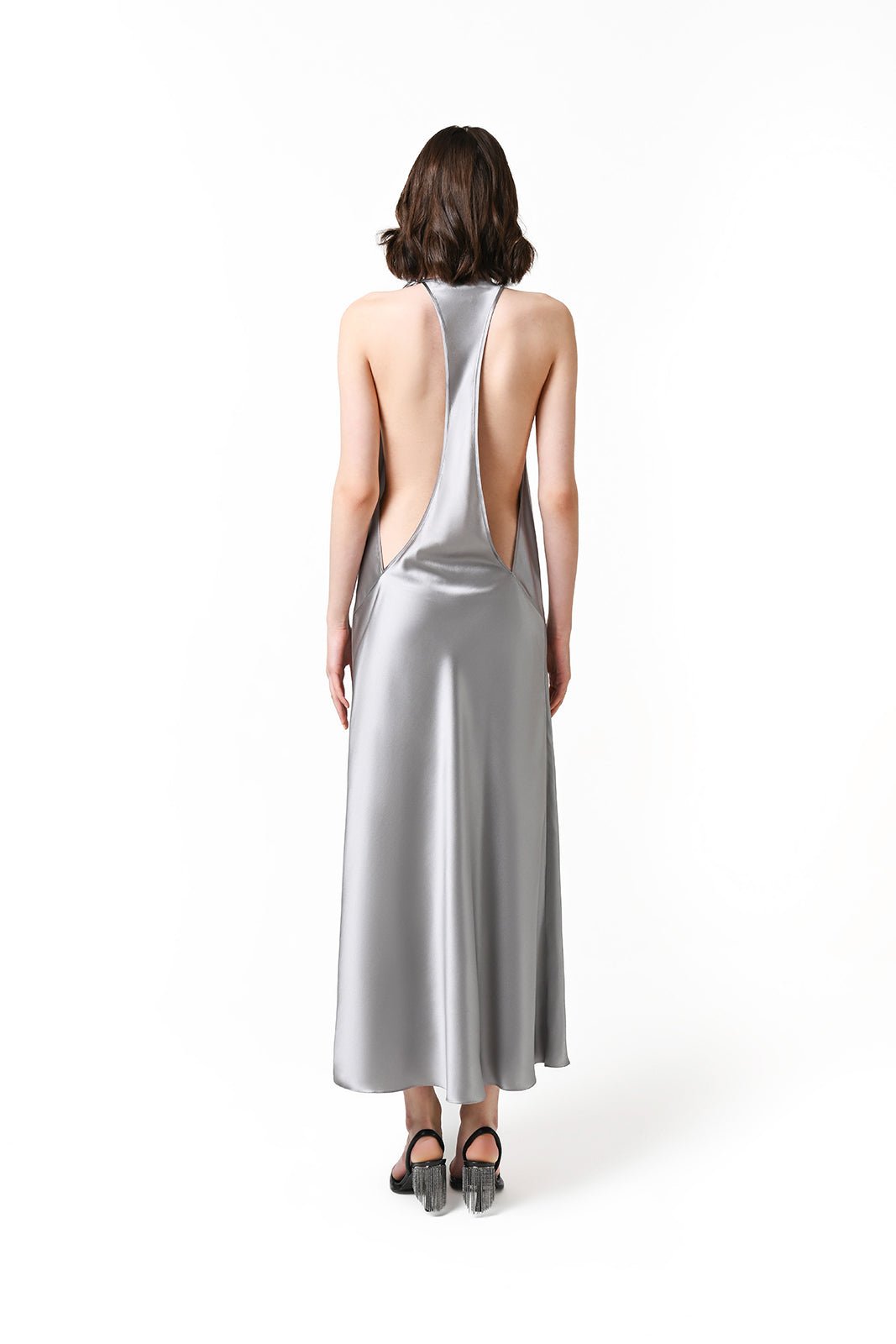 DEEP BACK CUT HALTER DRESS - Image 3